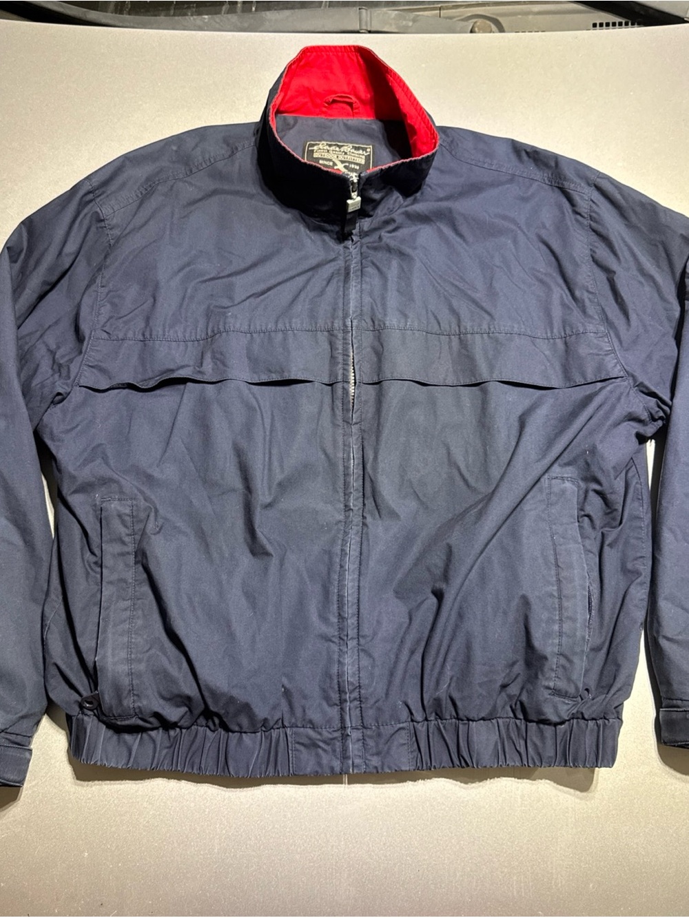 Vintage Eddie Bauer Full Zip Jacket Men’s Size Large Navy Red